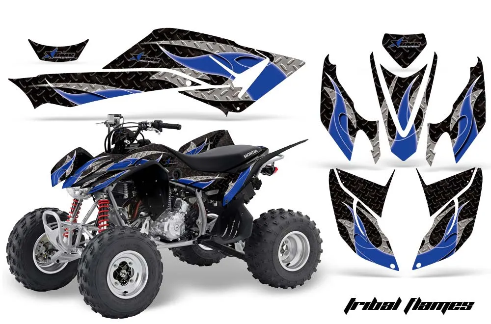 Honda TRX 400 EX ATV Graphic Kit - 2008-2016 Tribal Flames Blue