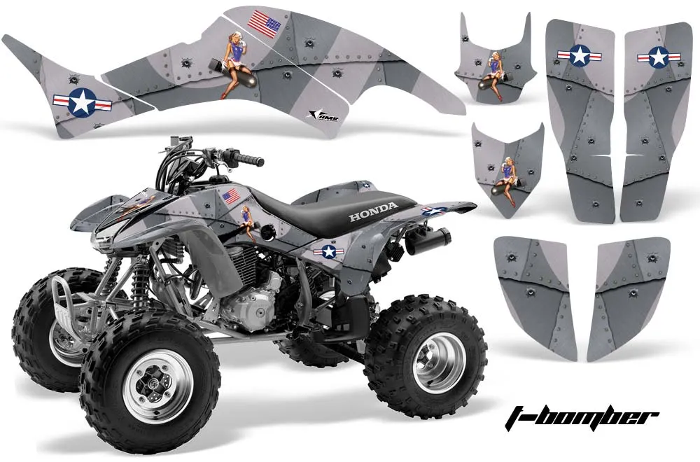 Honda TRX 400EX ATV Graphic Kit - 1999-2007 T-Bomber Silver