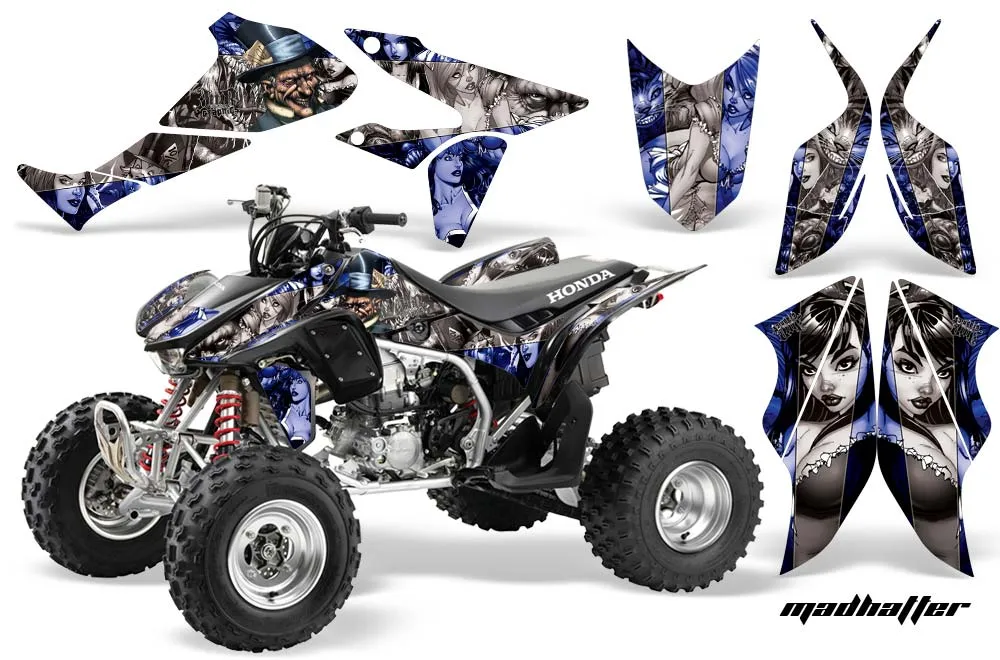 Honda TRX 450R ATV Graphic Kit - 2004-2016 Mad Hatter Silver