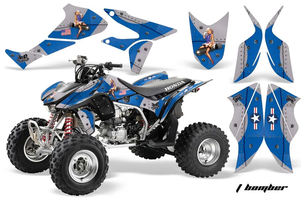 Honda TRX 450R ATV Graphic Kit - 2004-2016 T Bomber Blue