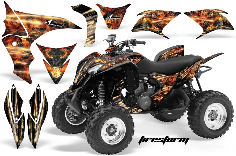 Honda TRX 700 XX ATV Graphic Kit - 2008-2015 Firestorm Black