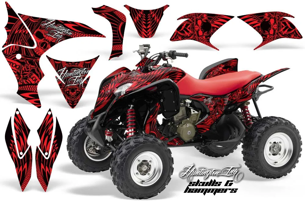 Honda TRX 700 XX ATV Graphic Kit - 2008-2015 Skulls and Hammers Red