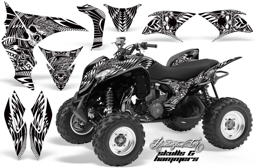 Honda TRX 700 XX ATV Graphic Kit - 2008-2015 Skulls and Hammers White