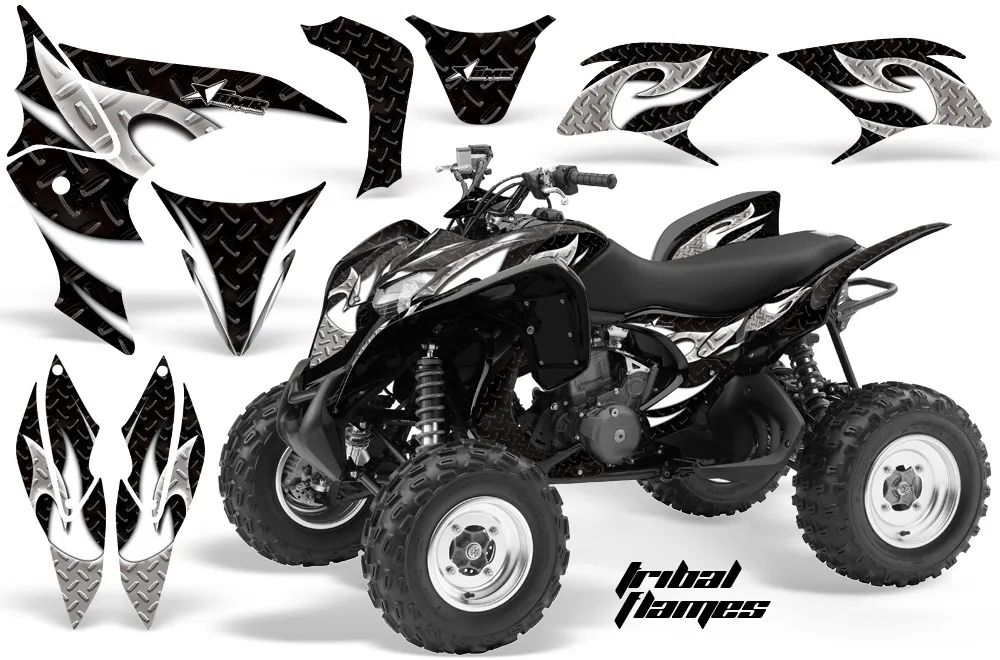 Honda TRX 700 XX ATV Graphic Kit - 2008-2015 Tribal Flames Silver