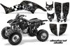 Honda TRX 400EX ATV Graphic Kit - 1999-2007 Checkered Skulls Black