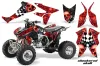 Honda TRX 450R ATV Graphic Kit - 2004-2016 Checkered Skull Red