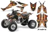 Honda TRX 450R ATV Graphic Kit - 2004-2016 Firestorm Black