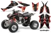 Honda TRX 450R ATV Graphic Kit - 2004-2016 Mad Hatter Black