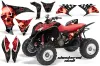 Honda TRX 700 XX ATV Graphic Kit - 2008-2015 Checkered Skull Red