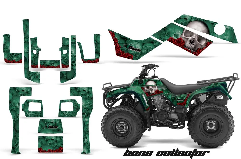 Kawasaki Bayou 220 / 250 / 300 ATV Graphic Kit - All Years Bone Collector Green