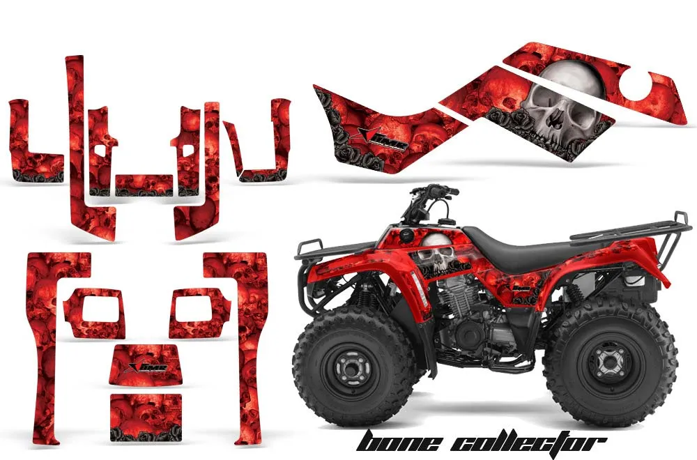 Kawasaki Bayou 220 / 250 / 300 ATV Graphic Kit - All Years Bone Collector Red