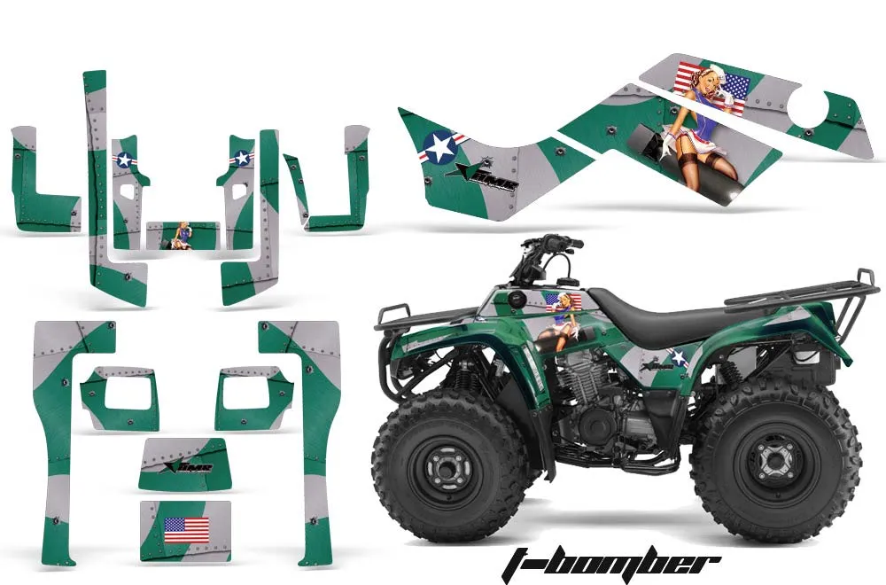 Kawasaki Bayou 220 / 250 / 300 ATV Graphic Kit - All Years T Bomber Green