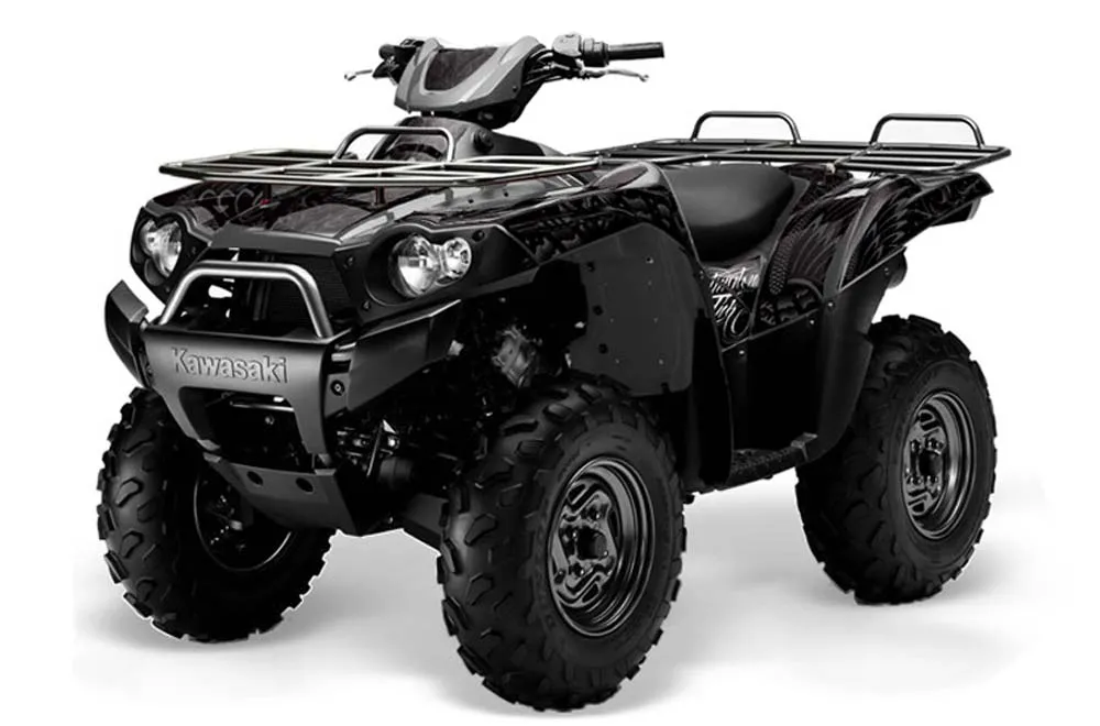 Kawasaki Brute Force 750 / 750i ATV Graphic Kit - 2005-2011 Skulls and Hammers Silver