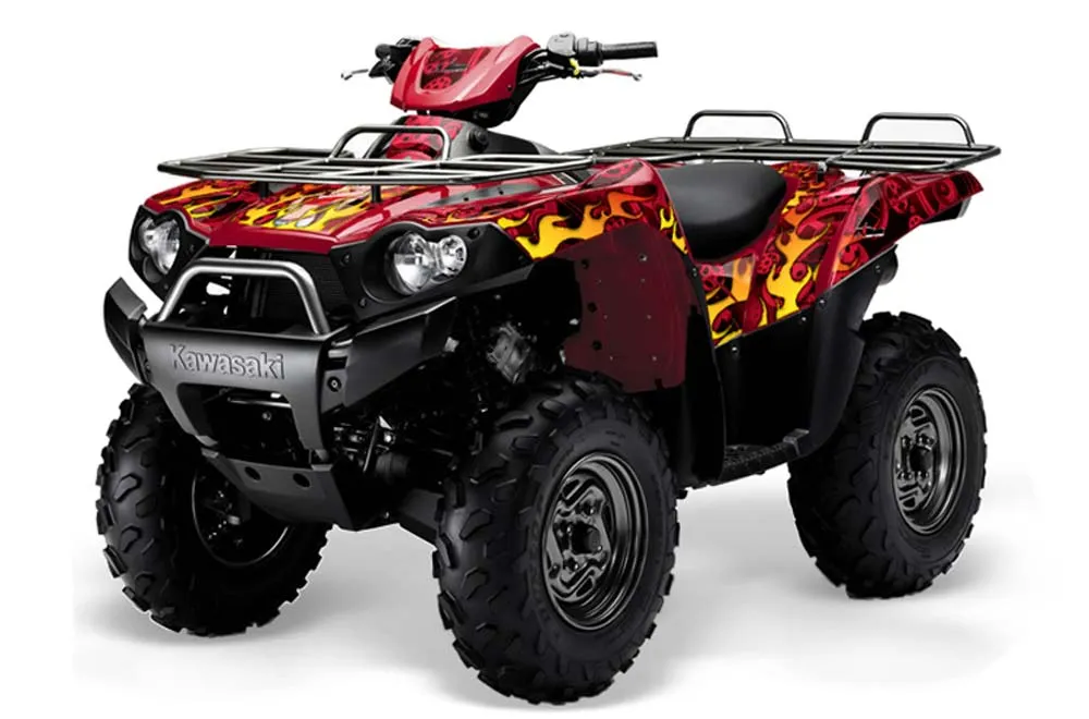 Kawasaki Brute Force 750 / 750i ATV Graphic Kit - 2005-2011 Motorhead Mandy Red