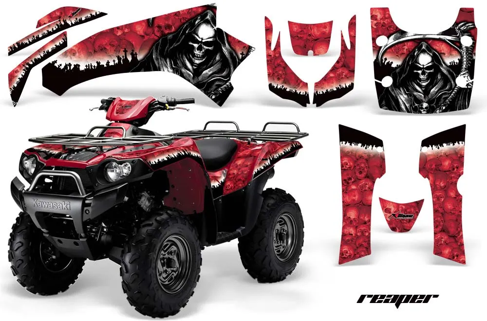 Kawasaki Brute Force 750 / 750i ATV Graphic Kit - 2005-2011 Reaper Red