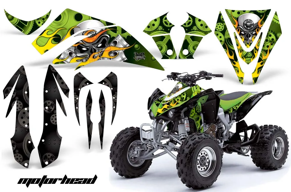 Kawasaki KFX 450 ATV Graphic Kit - 2008-2015 Motorhead Green