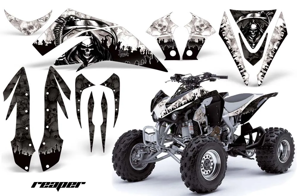 Kawasaki KFX 450 ATV Graphic Kit - 2008-2015 Reaper White
