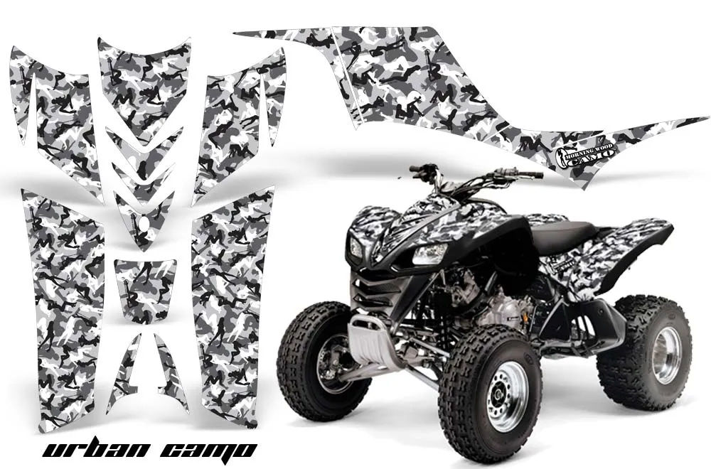 Kawasaki KFX 700 ATV Graphic Kit - 2004-2009 Urban Camo Black