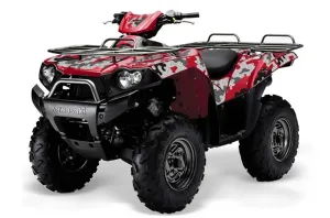 Kawasaki Brute Force 650i 4x4 ATV Graphic Kit - 2004-2012 Camoplate Red