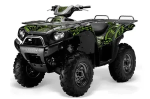 Kawasaki Brute Force 750 / 750i ATV Graphic Kit - 2005-2011 Skulls and Hammers Green