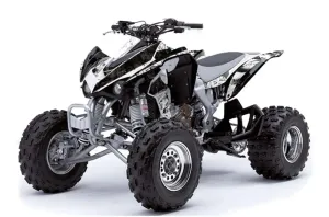 Kawasaki KFX 450 ATV Graphic Kit - 2008-2015 Mad Hatter White