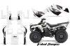 Kawasaki Bayou 220 / 250 / 300 ATV Graphic Kit - All Years Tribal Flames Black