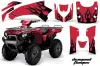 Kawasaki Brute Force 650i 4x4 ATV Graphic Kit - 2004-2012 Diamond Flames Black