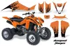 Kawasaki KFX 400 ATV Graphic Kit - 2003-2008 Diamon Flames Orange