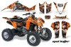 Kawasaki KFX 400 ATV Graphic Kit - 2003-2008 Mad Hatter Orange