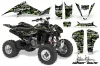 Kawasaki KFX 400 ATV Graphic Kit - 2003-2008 Silver Star - Silver Haze Black