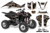 Kawasaki KFX 400 ATV Graphic Kit - 2003-2008 Silver Star - Silver Haze Black