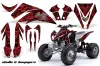 Kawasaki KFX 450 ATV Graphic Kit - 2008-2015 Skulls and Hammers Red