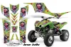 Kawasaki KFX 700 ATV Graphic Kit - 2004-2009 Ed Hardy - Love Kills Green
