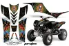 Kawasaki KFX 700 ATV Graphic Kit - 2004-2009 Ed Hardy - Pirates Green