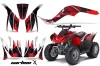 Kawasaki KFX 50 / 90 ATV Graphic Kit - 2007-2022 Carbon X Red