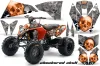 KTM 450 / 505 / 525 ATV Graphic Kit - 2008-2010 Checkered Skull Orange