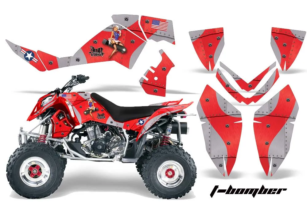 Polaris Outlaw 450 / 500 / 525 ATV Graphic Kit - 2006-2008 T Bomber Red