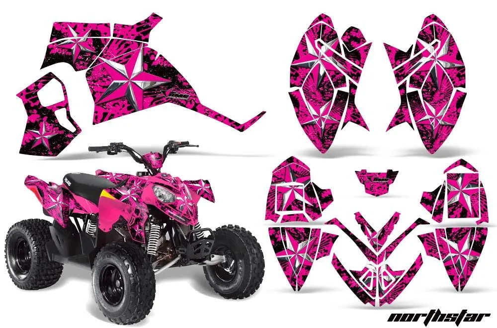 Polaris Outlaw 90 / 110 ATV Graphic Kit - 2002-2025 Northstar Pink
