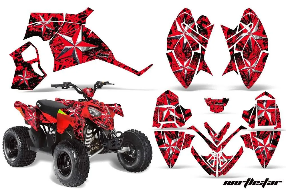 Polaris Outlaw 90 / 110 ATV Graphic Kit - 2002-2025 Northstar Red