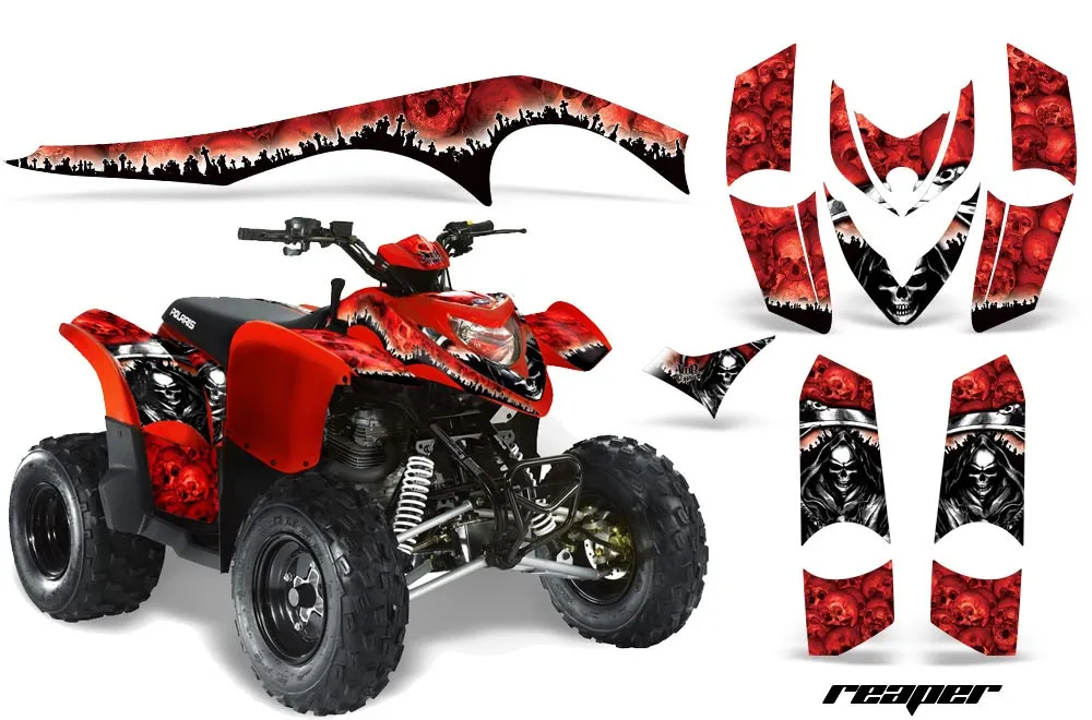 Polaris Phoenix 200 ATV Graphic Kit - 2005-2023 Reaper Red