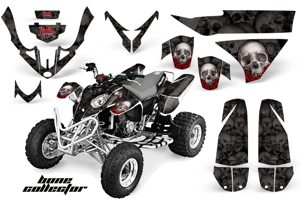Polaris Predator 500 ATV Graphic Kit - 2002-2011 Bone Collector Black