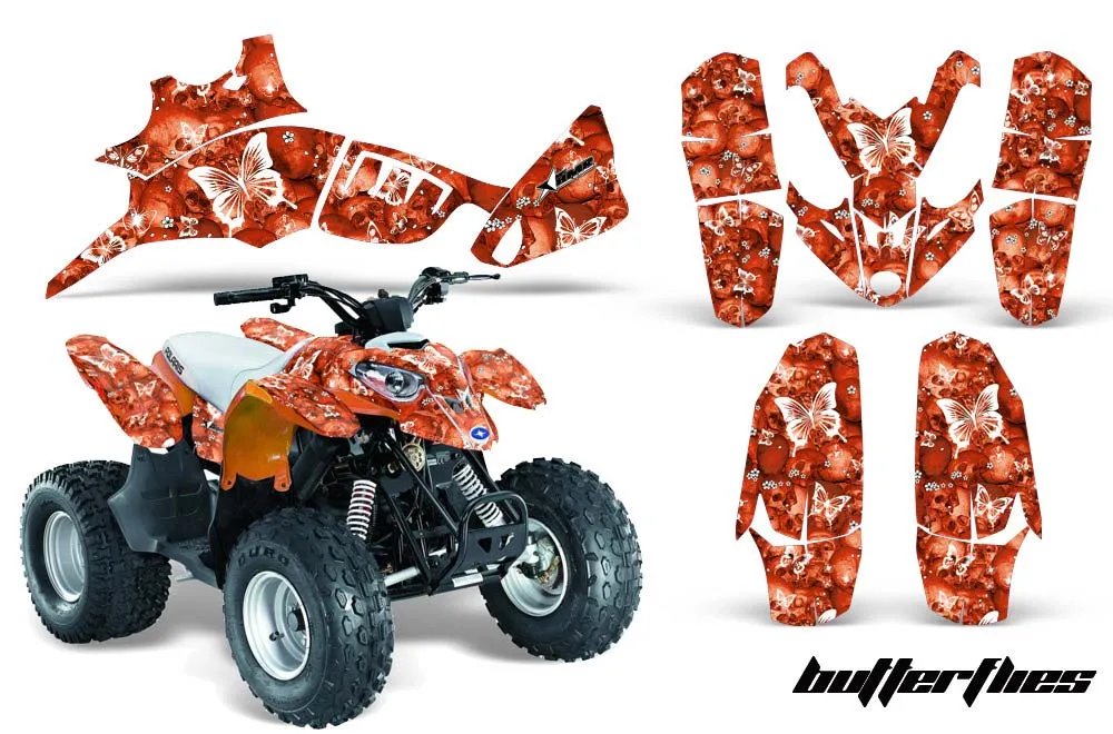Polaris Predator 90 ATV Graphic Kit - 2002-2011 Butterfly Orange