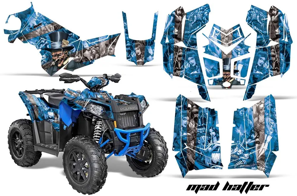 Polaris Scrambler XP 850 / 1000 ATV Graphic Kit - 2013-2016 Mad Hatter Blue