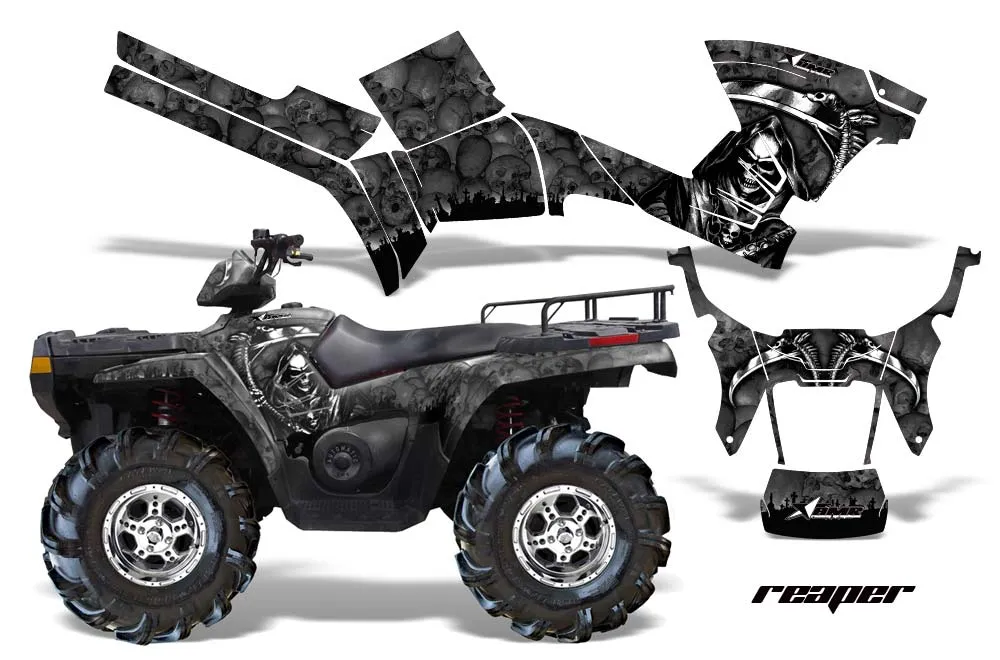 Polaris Sportsman 800 / 500 ATV Graphic Kit - 2005-2010 Reaper Black