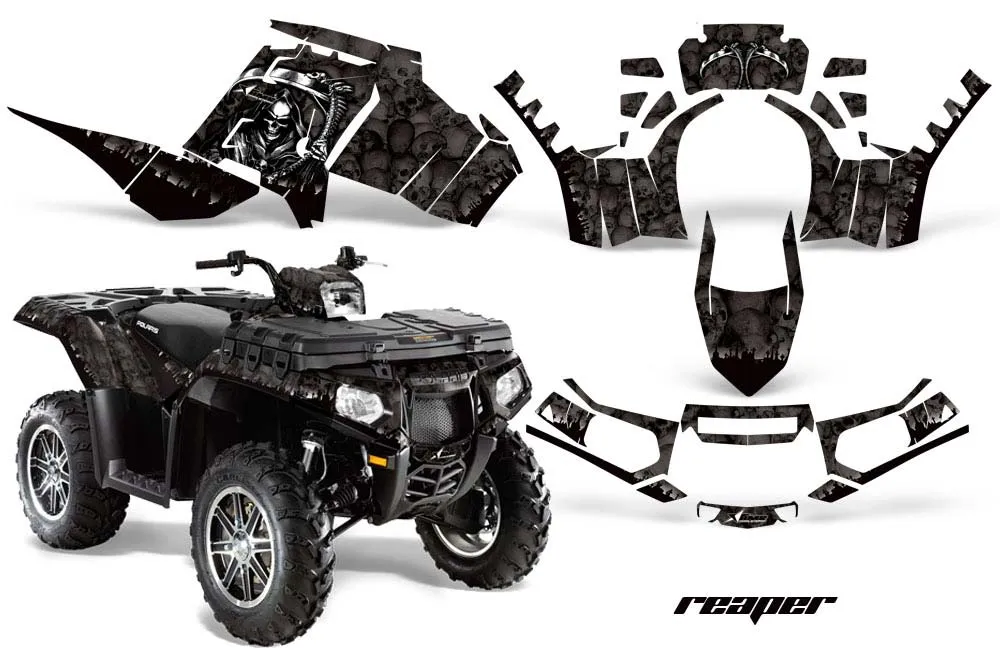 Polaris Sportsman 550 / 850 / 850SP / 1000 ATV Graphic Kit - 2009-2016 Reaper Black