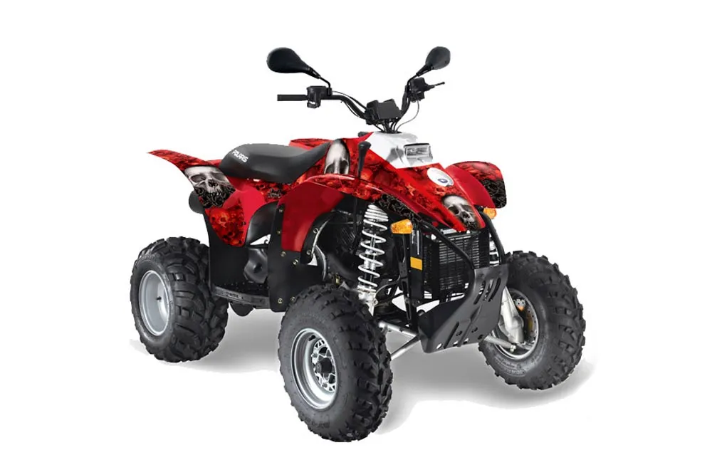 Polaris Trailblazer 350 ATV Graphic Kit - 1985-2009 Bone Collector Red