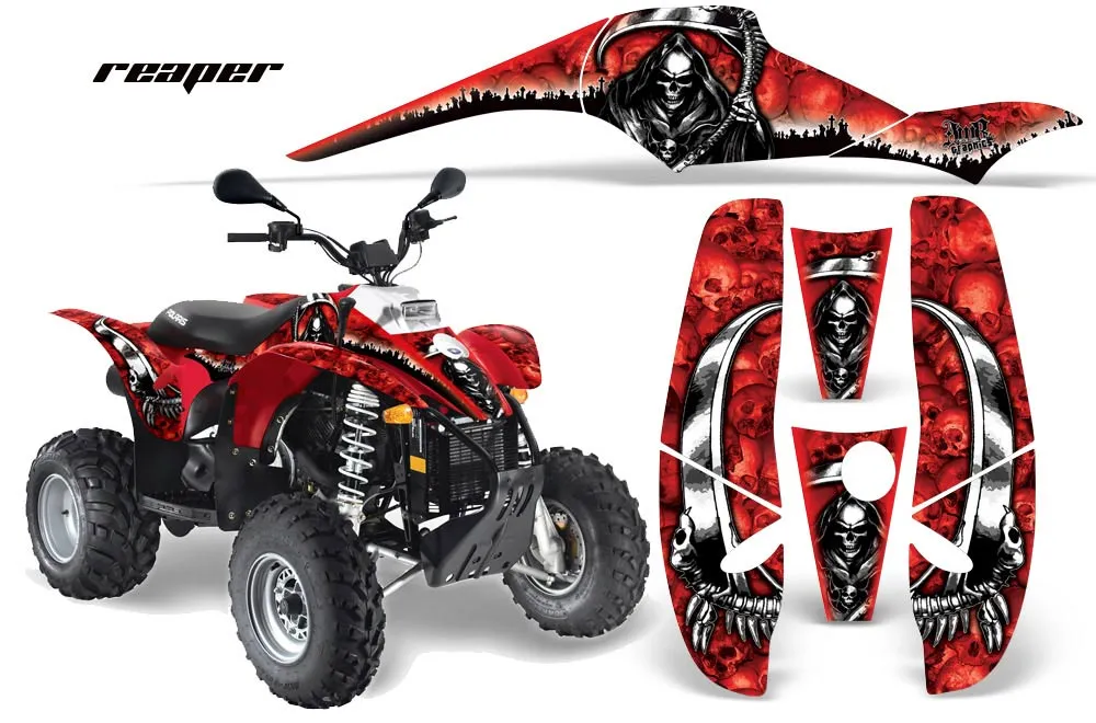 Polaris Trailblazer 350 ATV Graphic Kit - 1985-2009 Reaper Red