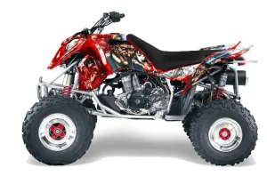 Polaris Outlaw 450 / 500 / 525 ATV Graphic Kit - 2006-2008 Mad Hatter White