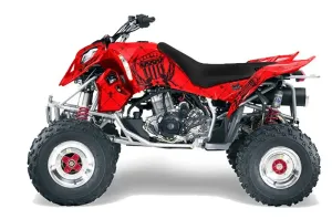 Polaris Outlaw 450 / 500 / 525 ATV Graphic Kit - 2006-2008 Silver Star - Reloaded Black