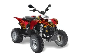 Polaris Scrambler / Trailblazer 500 ATV Graphic Kit - 1985-2009 Motorhead Red